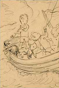 Uno dei disegni originali di Shepard per Winnie the Pooh